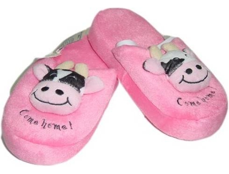 Peluche NICI Zapatillas Vaca Bordada Adulto (Edad MÁÂÁÂÁÂÁ nima: 3 AÁÂÁÂÁÂÁ±os)