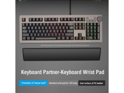 Almohadilla Para Muñeca De Teclado Mecánico Ajazz Espuma De Memoria Cuero Pu 104 Teclas Reposo Ergonómico