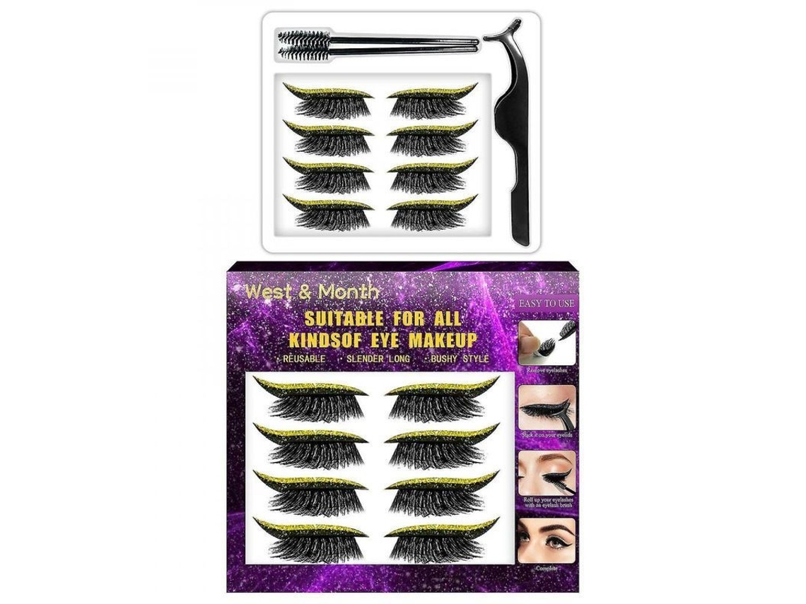 Juego De Pegatinas Autoadhesivas Doradas Sin Pegamento Para Pestañas Rizadas Fxu Makeup Stickers