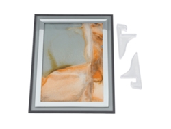 2026yncm-pintura De Arte De Arena Móvil Decoración Imagen De Arena Líquida Para Escritorio Relajación Ansiedad Amarilla