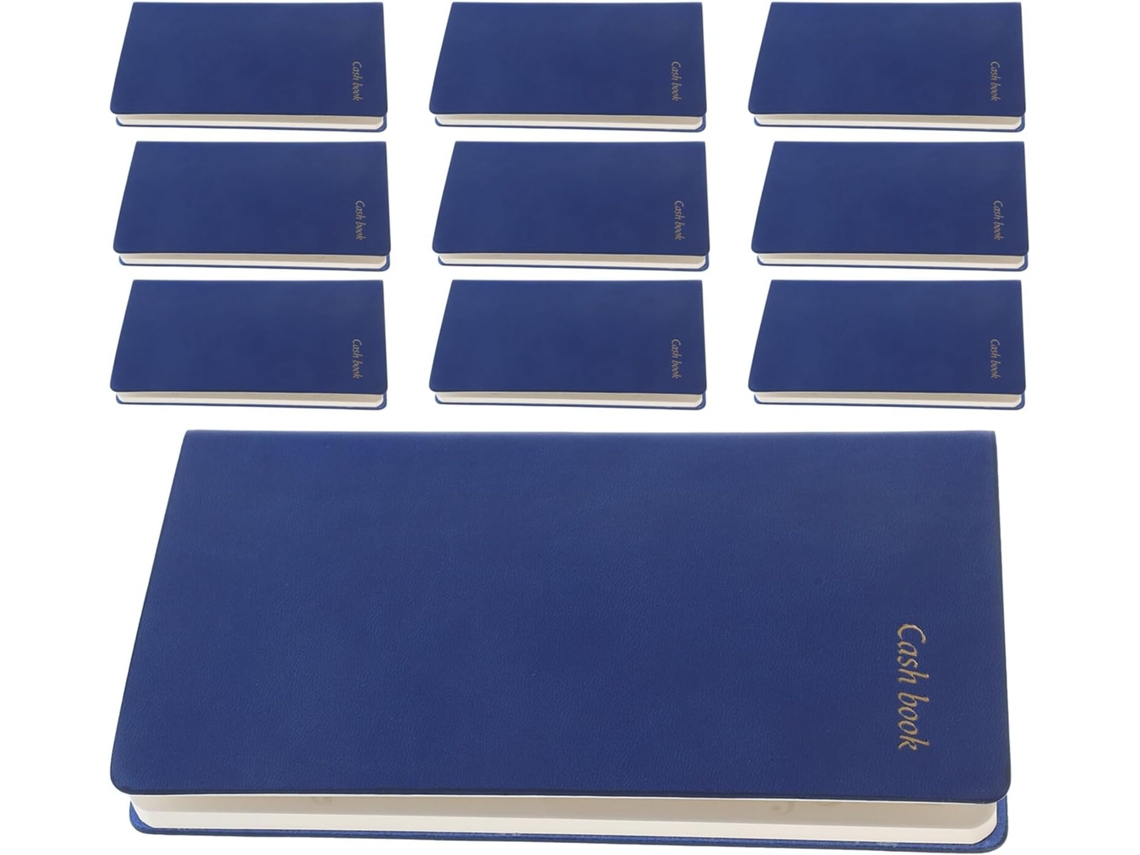 Juego De 10 Cuadernos De Presupuesto A6 En Piel Sintética Azul, Planificador Diario De Portátil