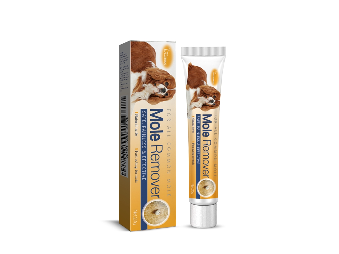 Crema blanqueadora para verrugas y puntos negros en mascotas