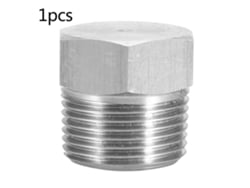 Tapón de acero inoxidable para tubo con rosca macho y cabeza hexagonal avellanada (pt3/4, 1 unidad)