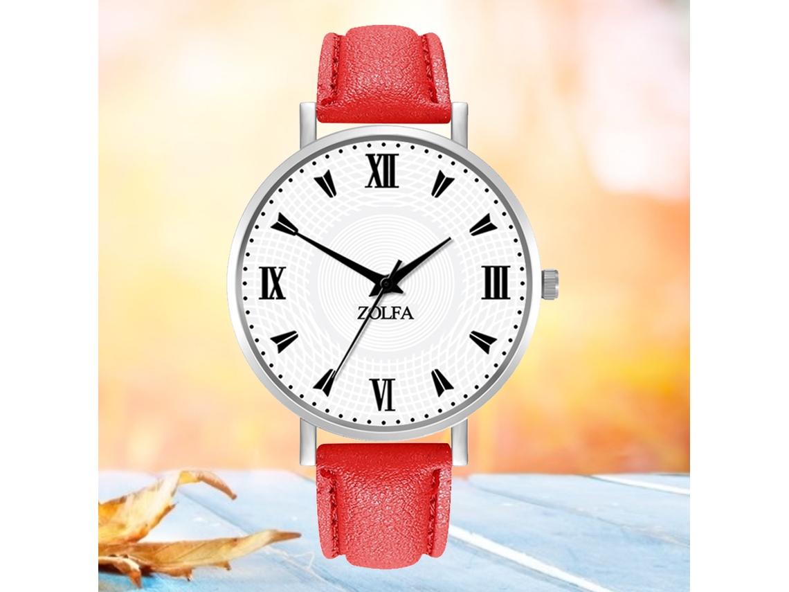 Reloj De Pulsera Para Hombre De Moda Y Ocio Resistente De Cuarzo Rojo