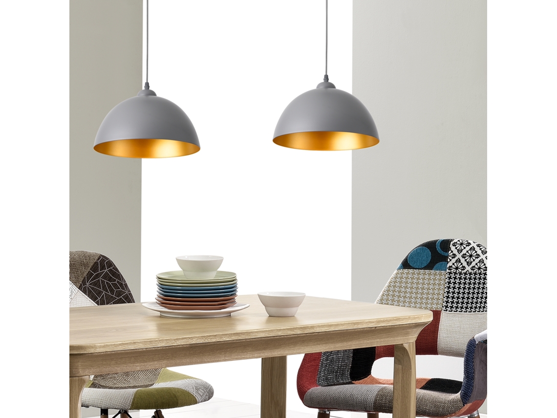Lámpara Colgante LUX.PRO Gris/Dorado (60 W - E27)