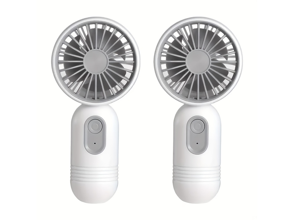 Juego De 2 Mini Ventiladores Personales Ligeros, Con Control De Flujo De Aire De 3 Niveles, Ideales Para Viajar. Ventilador Que Se Ajusta Pe