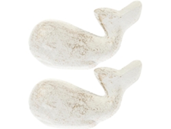 Juego De 2 Tiradores De Hierro Fundido Para Cajones Con Diseño De Ballena Blanca Para Muebles.