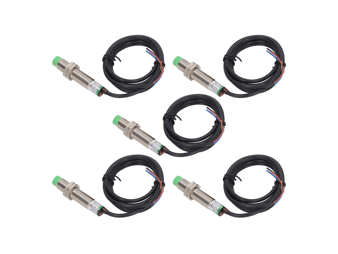 Yncm2026-5 Piezas Sensor Inductivo De Proximidad M12 Npn Nc Ip65 Impermeable Interruptor De Proximidad