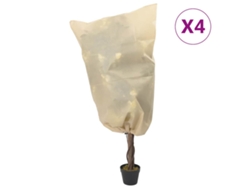 Conjunto 4 Cubierta para plantas con cordón VIDAXL (70 g/m² 0,8x1 m)