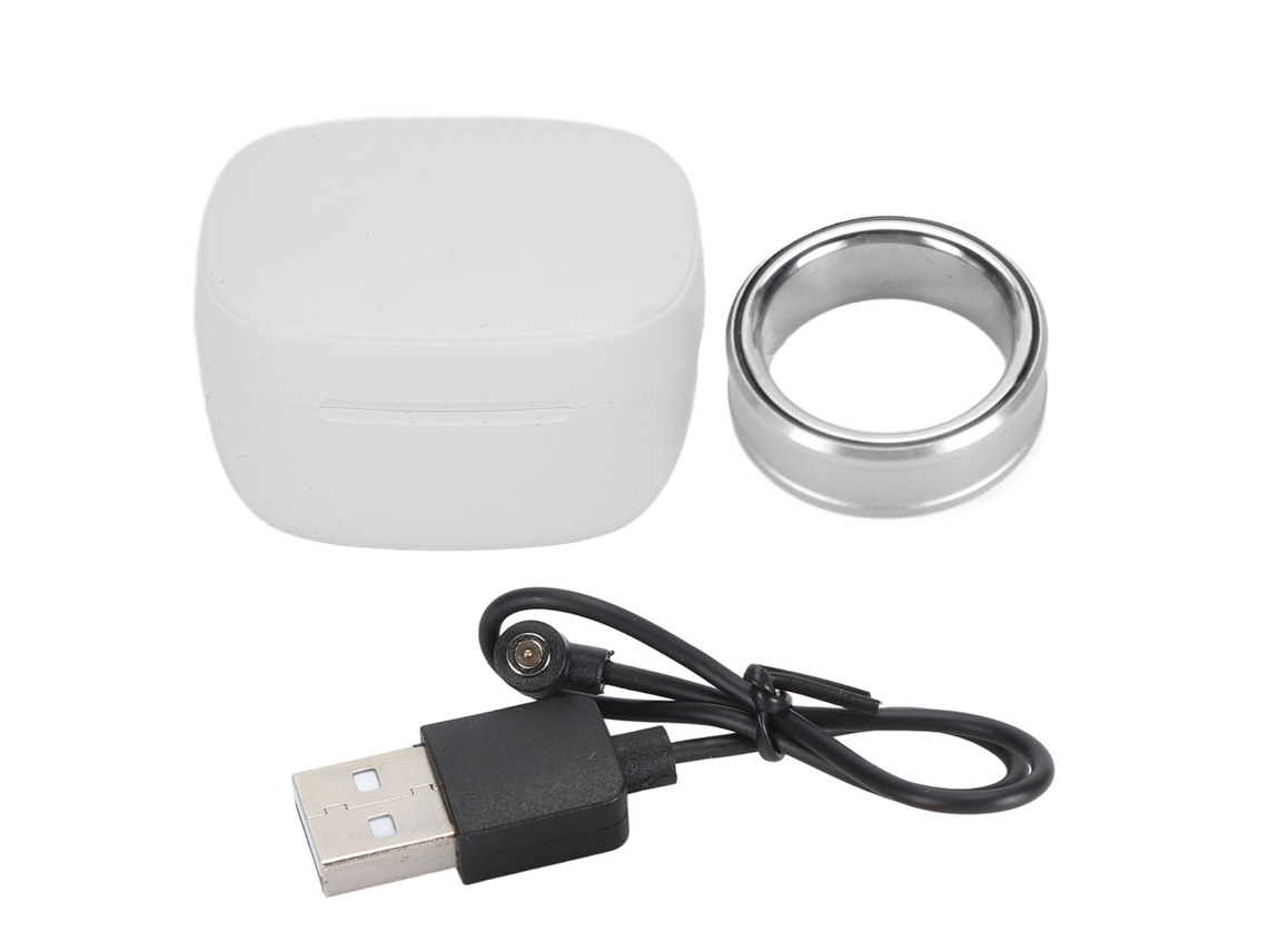 Anillo Inteligente Para La Salud, Monitorización Del Sueño, Contador De Pasos, Resistente Al Agua Ip68, Recargable, Plateado 9
