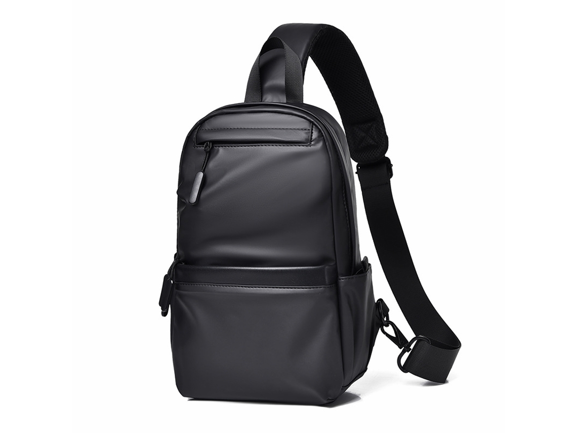 (Negro) Bolso bandolera multifuncional, resistente al agua e impermeable.