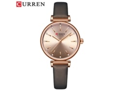 Relógio Feminino Retrô De Tamanho Pequeno (cinza) Com Pulseira De Couro, Ultrafino E À Prova D'água.