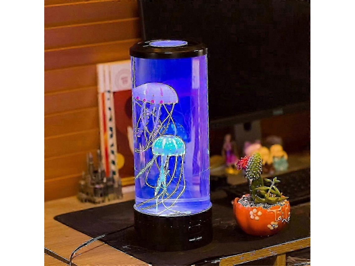 Luz nocturna USB con forma de medusa y lava para niños, ideal para mesas de noche y mesitas de noche - Rosewell