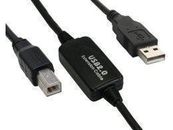 Cable USB INLINE (USB - 10 m - Negro)