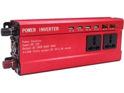 Inversor De Corriente Para Coche De 2000 W Con Puertos Usb, Protección Contra Sobrecalentamiento Y Cortocircuitos.