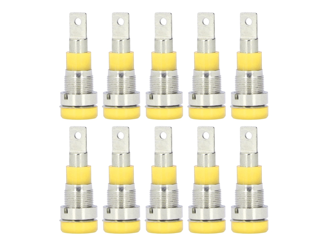 10 Unidades De Conectores Banana De Latón Abs De 4 Mm Con Baño De Níquel, Buen Rendimiento, Larga Vida Útil, Herramientas De Conexión Eléctrica