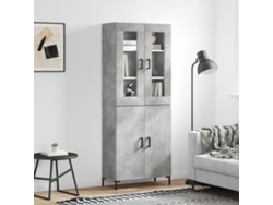 Aparador Alto Madera Contrachapada Gris Hormigón 69,5x34x180 Cm