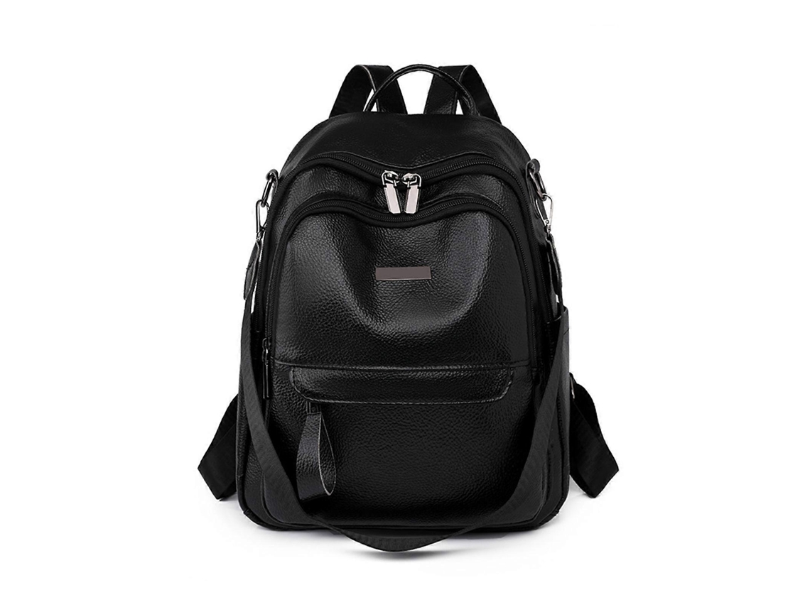 Mochila moderna y funcional para adolescentes, ideal para el colegio y las salidas. Negra.