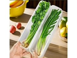 MDUG - Contenedor rectangular reutilizable para alimentos, organizador de plástico para refrigerador (2 unidades)