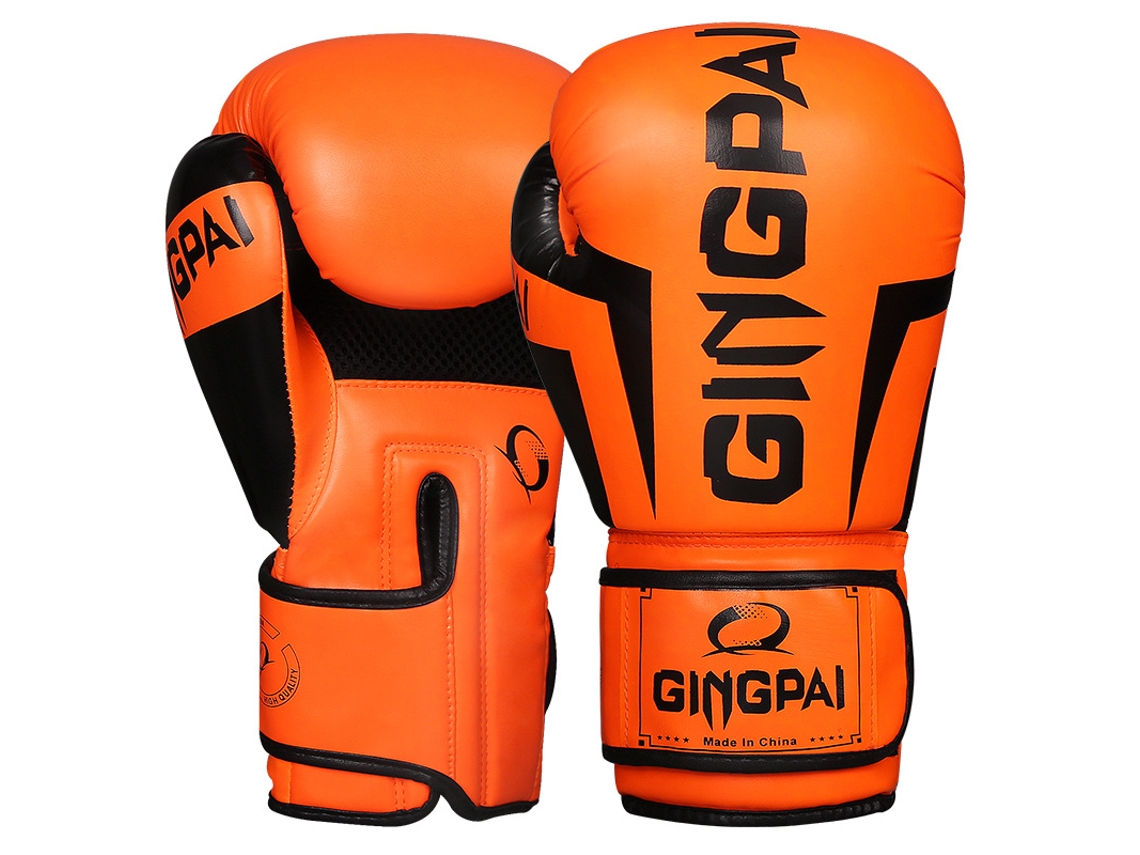 Guantes de boxeo Chrui de 10 oz para entrenamiento con saco de boxeo, kickboxing y muay thai (naranja)