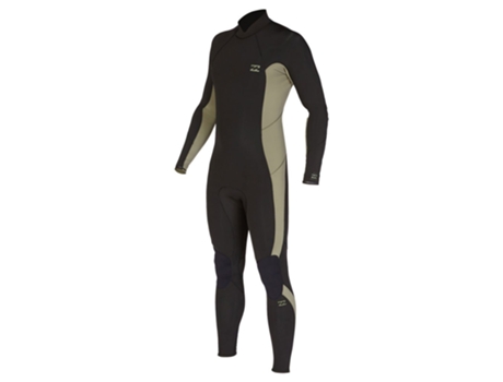 Terno de Neoprene Manga Longa com Zíper Nas Costas 5/4 Mm Absolute Preto Sbillabong
