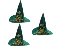 De 3 Piezas De Sombreros Decorativos De Halloween Con Accesorios Y Adornos Para Cosplay.