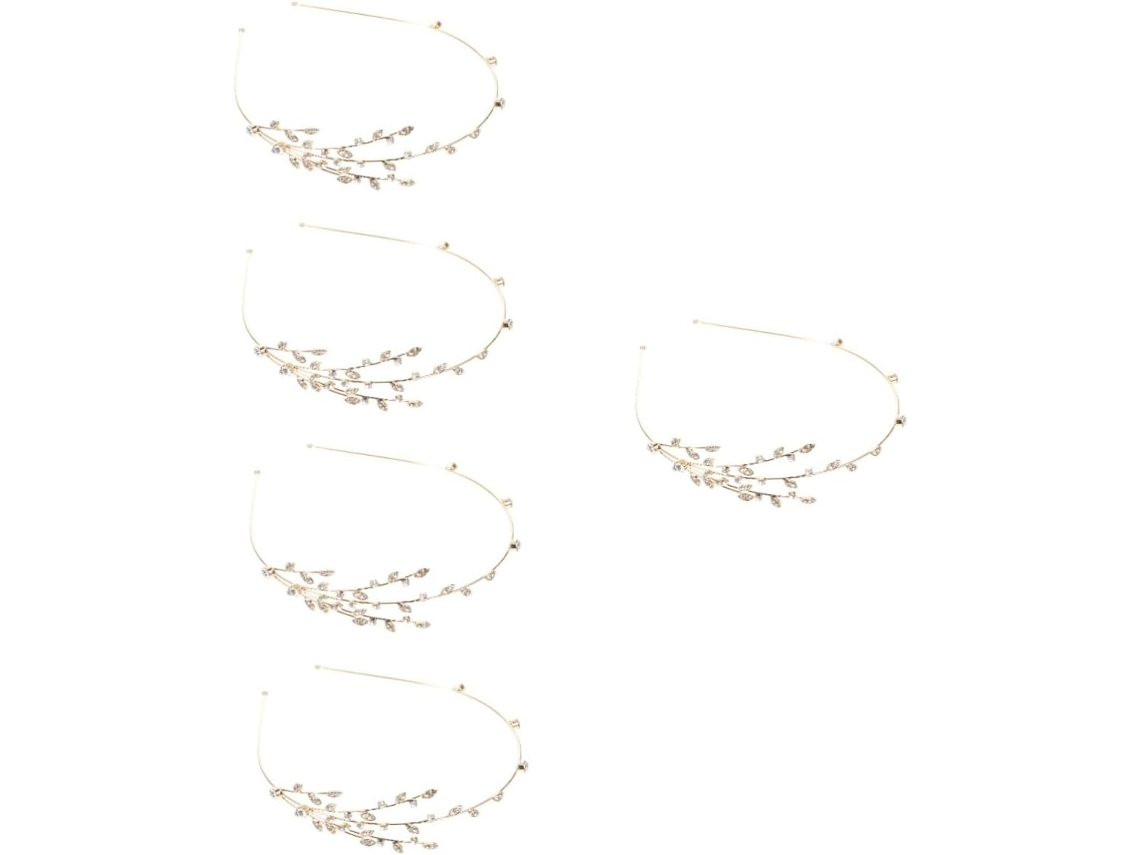 Tiara Elegante De 5 Peças Com Strass Para Mulheres, Acessório Delicado Para Casamentos E Festas.