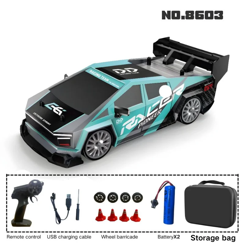 (8603s B) Coche De Derrape A Control Remoto Mustang 4wd, Escala 1:24