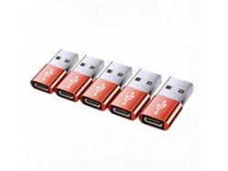 Adaptador Usb-c - Usb Digitallab Vermelho 5pc