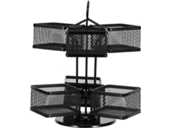 Organizador Giratorio Para Bolsitas De Café Y Té, Contenedor De Almacenamiento De Cocina De Hierro Con 6 Compartimentos.