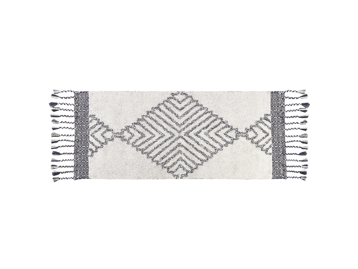Alfombra de pelo corto BELIANI Eray de Algodón Blanco 80x150