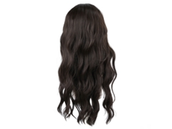 Peluca De Fiesta De Cosplay Sintética Moda Mujer 66cm Pelo Largo Rizado Negro Resistente A Alta Temperatura