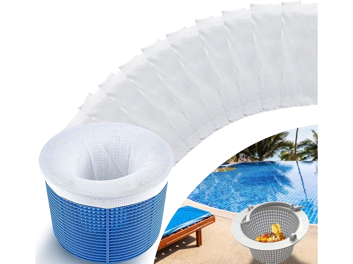Calcetines Skimmer Piscina 30 Unidades Malla Fina Filtro Cesta