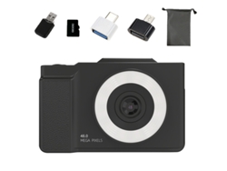 Microcámara digital individual con pantalla abatible HD, zoom 16x, luz de relleno LED y tarjeta de memoria de 32 g Cuich