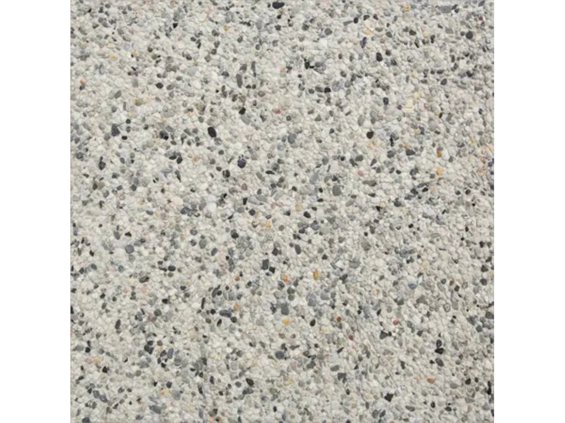 Terrazo De Canto Rodado Piedraviva Gris Claro / Pack 15 Un (2.40 M2) / 40x40x4 Cm - Piedra Fina - Fondo Blanco