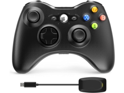 Controlador Xbox 360 Controlador de juego inalámbrico de doble vibración de 2,4 Ghz con receptor Joypad remoto para PC Windows 7/8/10 - Sin entrada de audio YIZHOOD