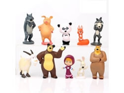 SIURN Set de Figuras Masha y el Oso (10 unidades - 4 - 6 cm)
