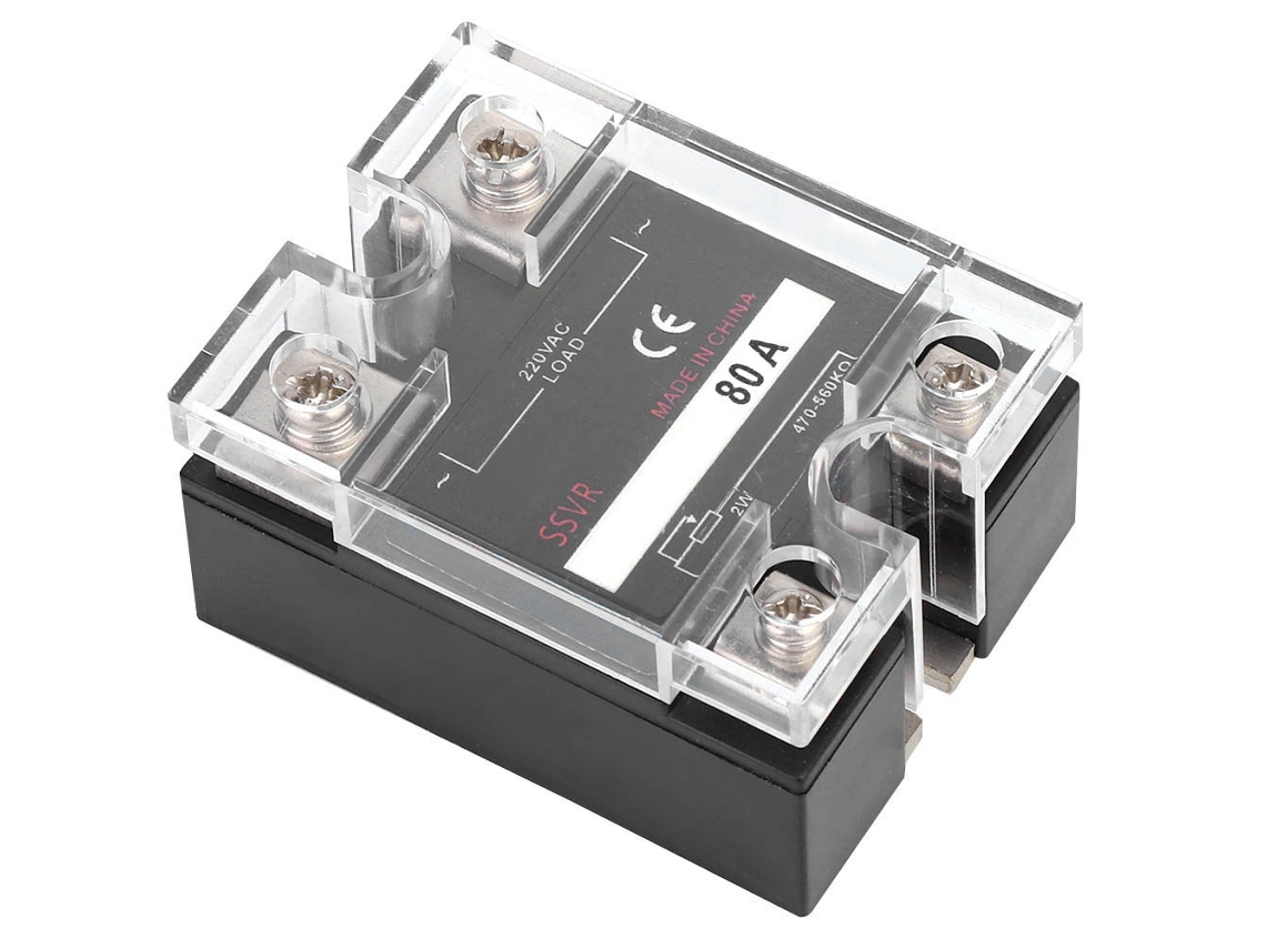 Regulador de voltaje monofásico de estado sólido SSVR 470 560 kΩ 220 V CA 80 A