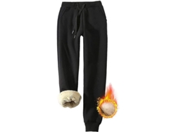 2026-pantalones De Deporte Mujer Invierno Caliente Forrado Sherpa Algodón Bolsillos Ajustables Cintura Cordón Anchos Casual Correr