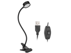 Rebe-lámpara De Escritorio Usb Con Clip Y Cuello De Cisne Ajustable 360°, Luz De Lectura Para Oficina Y Dormitorio