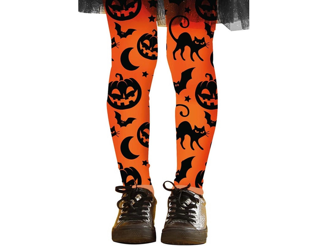 Pantys de Halloween naranjas Infantiles