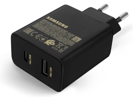 Cargador Pared Samsung epta220nbegeu 3a negro 35w usbcusb dual charging adapter usbcusba duo color epta220nb de corriente fast 3.0