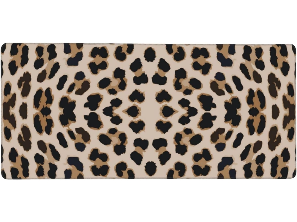 Besportble Alfombrilla De Ratón De Gran Formato Con Estampado De Leopardo Y Base De Goma Antideslizante Y U...