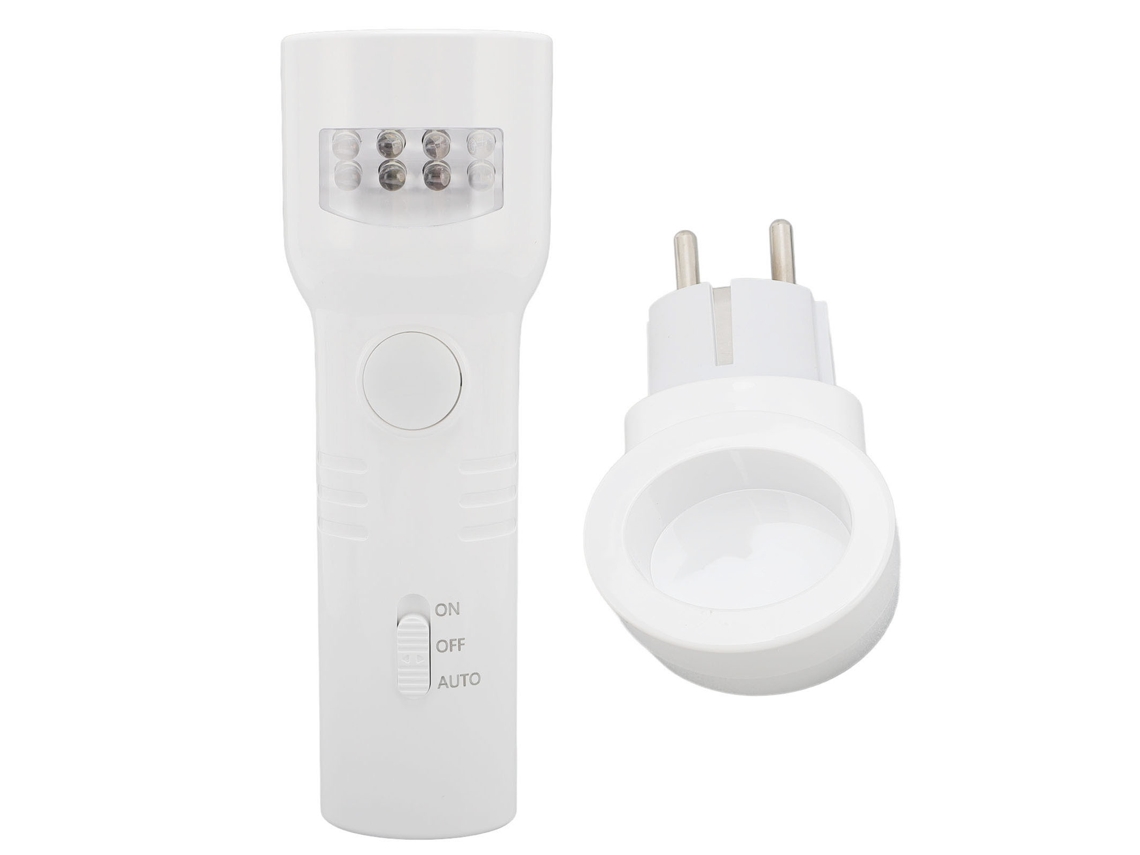 Luz Nocturna Enchufable Con Sensor Crepuscular Led 4000k Modo De Emergencia 220v Ue