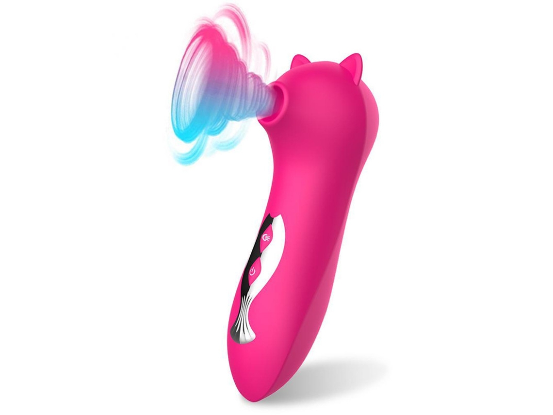 Vibrador potente de 10 frecuencias, estimulador de succión del pezón del clítoris (rojo) YIZHOOD