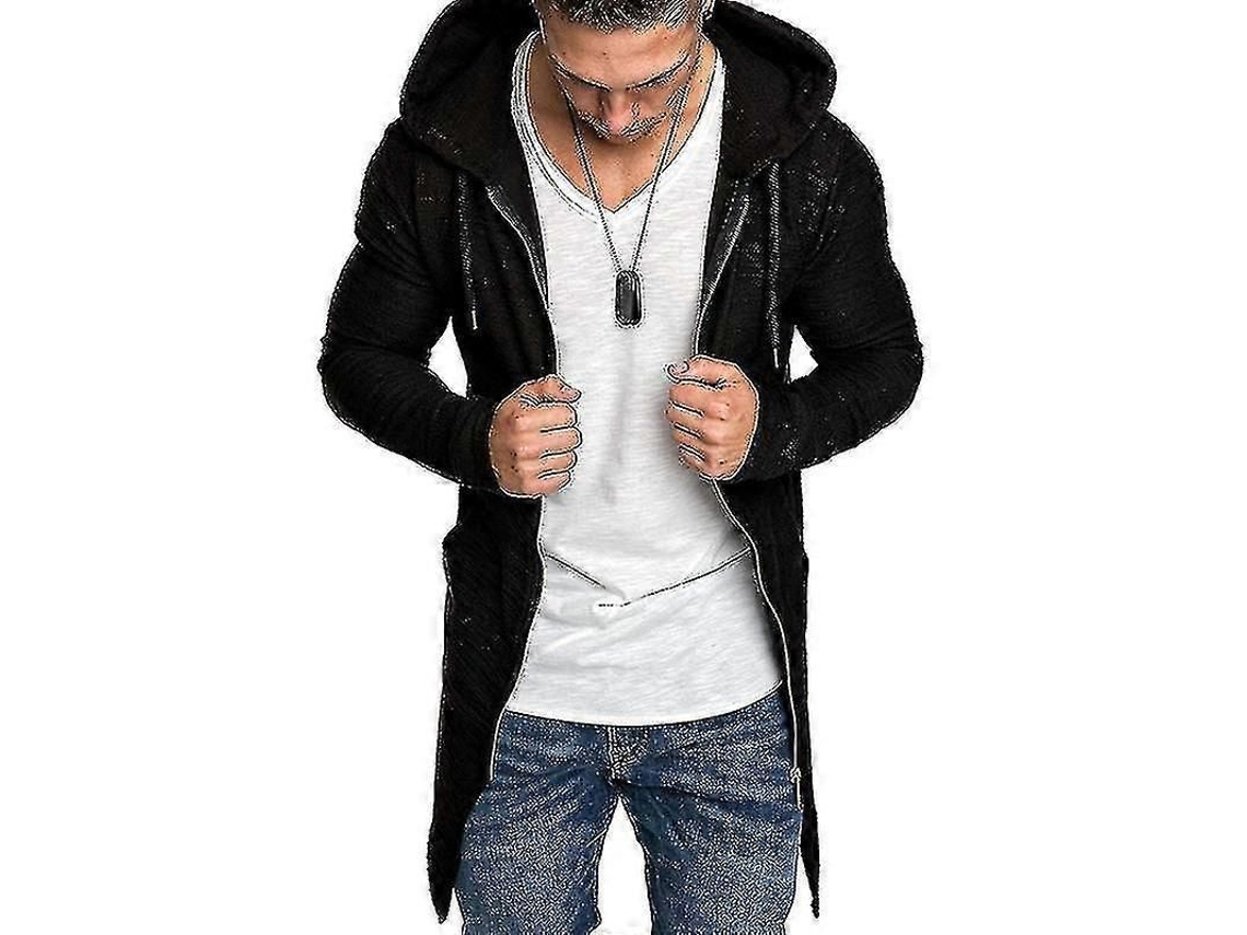 Sudadera Con Capucha Y Cremallera Para Hombre, Manga Larga, Abrigo De Invierno, Cárdigan