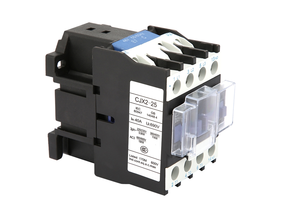 Contactador Industrial Cjx2‑25 De Montaje En Rail (48vac) Contactor Eléctrico Ac