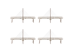 Baok-kit Puente de madera Rompecabezas experimental DIY Modelo de construcción Juguete educativo Manual 4 piezas