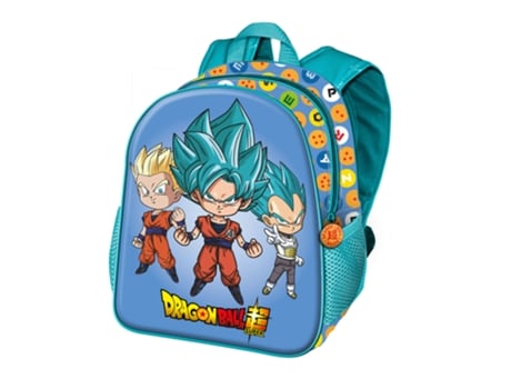 Dragon Ball (Bola de Dragón) Three Mochila 3D Pequeña, Azul