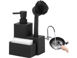 Dispensador De Detergente L Quido Para Lavavajillas Con Soporte Bomba Jab N Cepillo Fregadero Cocina Almacenamiento Que